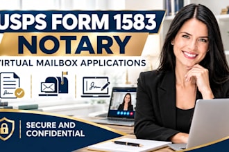 notarize usps form 1583 online for virtual mailbox applications