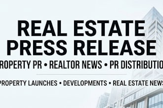 write real estate press release property PR distribution realtor PR newswire SEO