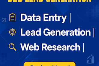 do b2b lead generation and data entry