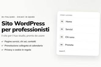 create a professional wordpress website in italian for your business