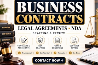 draft and review business contracts, legal agreements, ndas and documents