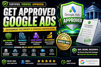 get approved google ads government documents and services certification