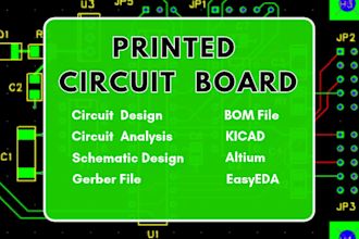 design custom pcb board, pcb circuit schematics diagram in altium, kicad easyeda