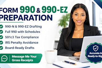 form 990 nonprofit tax return preparation efiling 501c3 irs compliance