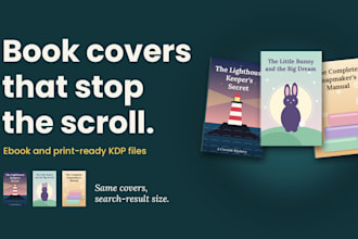 ai book cover for your KDP book, print ready