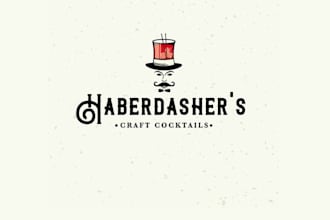 design haberdasher craft cocktails logo