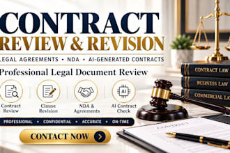 review and revise legal contracts, ndas and ai generated agreements
