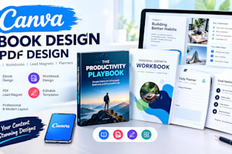 design canva ebook design, book layout design, magazine layout