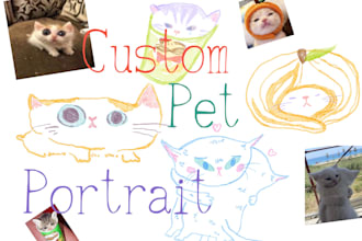 draw a custom pet portrait
