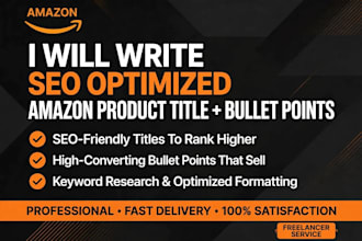 write amazon fba seo product title and bullet points to rank