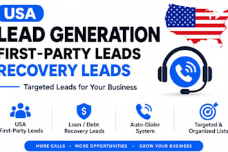 provide USA first party leads, recovery leads, autodailer system