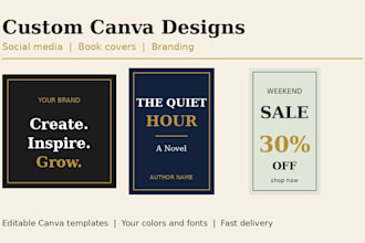 design professional canva templates for social media and branding