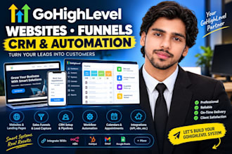 build gohighlevel websites, sales funnels and workflows