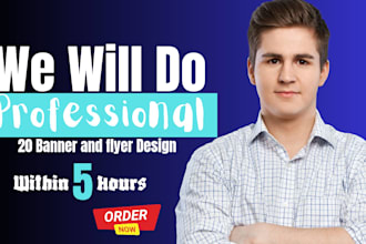 do banner and flyer design for real estate within 5 hours