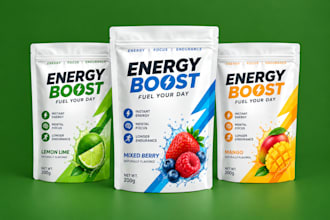 design supplement packaging, labels, boxes and bottles