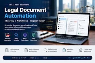 build legal document automation, PDF processing, and ai workflows