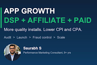 run app install campaigns via dsps, affiliate networks and paid media