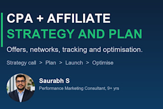 build your CPA and affiliate marketing strategy and campaign plan
