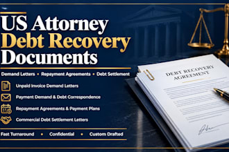 prepare commercial debt settlement correspondence