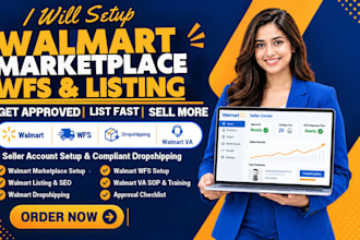 setup walmart marketplace, walmart listing, walmart dropshipping and walmart wfs