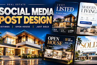 luxury real estate listing posts for instagram and facebook
