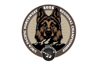 make german shepherd dog trial championship logo