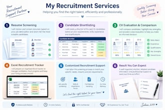 recruitment support and CV screening