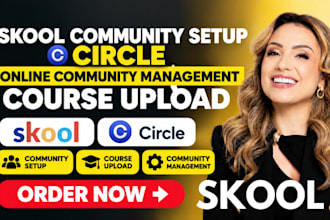setup skool community circle so online community management skool course upload