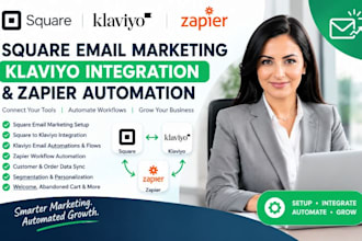 setup square email marketing klaviyo integration zapier automation