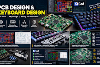 design custom pcb layouts for gaming keyboard and electronic devices using kicad