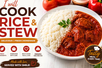 cook rice and stew and show you the nice recipe