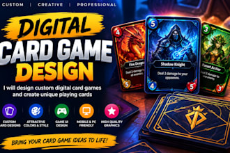 design a custom digital card game and create unique cards