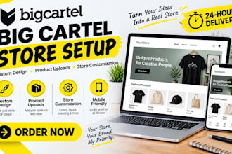design and customize big cartel, godaddy, prestashop and square online stores