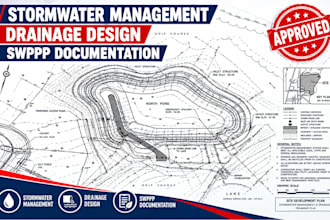 permit stormwater swppp swmm drainage hydraulics hydrology report flood analysis