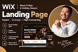 create wix black friday landing page holiday ecommerce website wix sales website