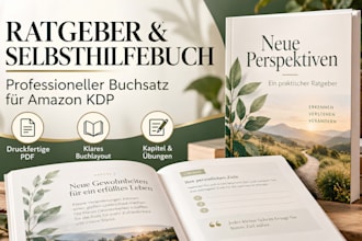 formatiere ihren deutschen ratgeber oder ihr selbsthilfebuch fur KDP
