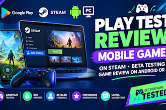 play test review mobile game on steam beta testing game review on andriod or PC