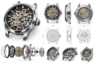 custom 3d watch case cad design for cnc manufacturing