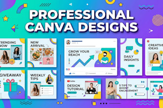 design custom canva graphics and social posts
