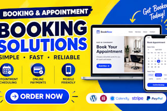 build a booking website with online appointment scheduling and reservations