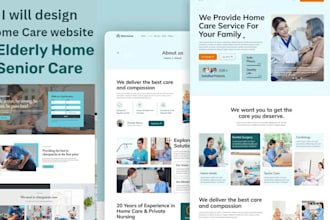 build a professional home care website for elderly care