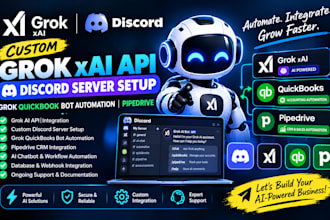 custom grok xai api discord server setup grok quickbook bot automation pipedrive