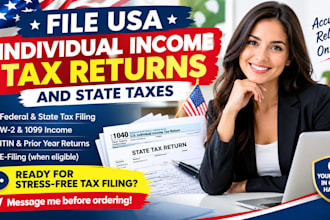 file USA individual income tax returns and state taxes