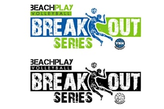 design junior beach volleyball series logo