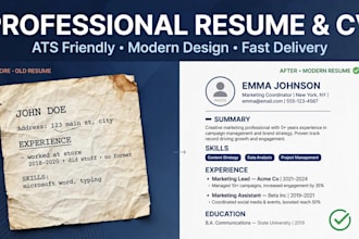 design a professional ats resume and CV in word