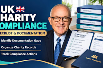 create a UK charity compliance checklist and organize charity documentation