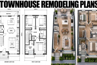 create townhouse remodeling plans with professional cad documentation