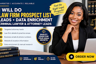 do law firm prospect list leads data enrichment criminal lawyer attorney leads