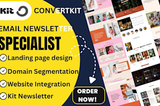 set up convertkit newsletter kit landing page convertkit email sequence expert