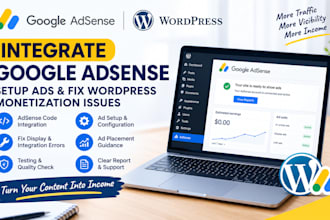 integrate google adsense, setup ads and fix wordpress monetization issues